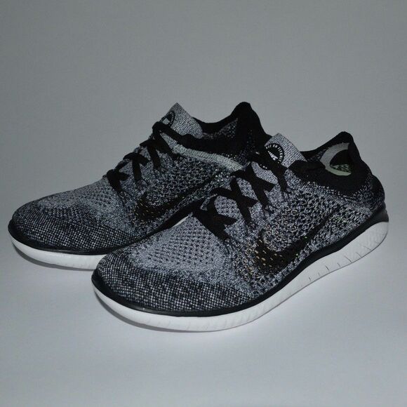 Nike Free RN Flyknit 2018 Shoe Oreo Size 7 White Black 942838-101 no box main image 7